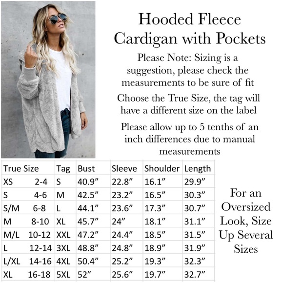 Plush Gray Fleece Hooded Cardigan with Pockets - Picture 11 of 11